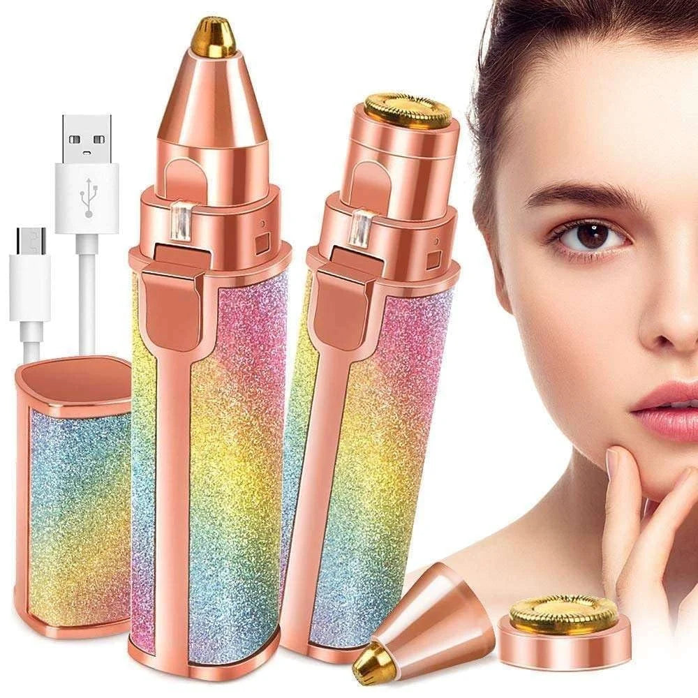 2-in-1 Painless Electric Eyebrow & Facial Hair Remover